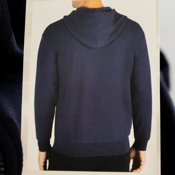 Eddie Bauer‎ Mens brushed fleece Zip hoodie in Blue M L XL XXL . - Picture 6 of 6